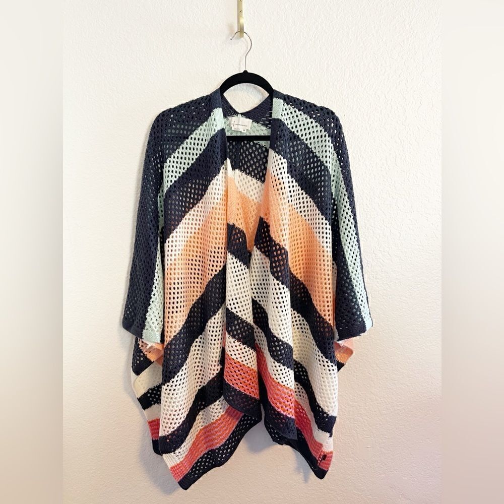 Anthropologie Striped Crochet Kimono. One size - Picture 3 of 6